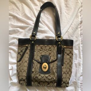 Vintage COACH F12889 Signature Legacy 65th Anniversary Large Tote Bag [2006]